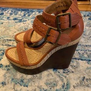 Joie Tan Braided Wedges